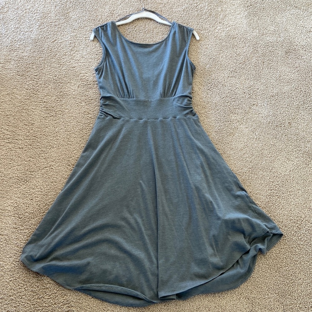 Womens Prana brand sleeveless A-line midi summer dress